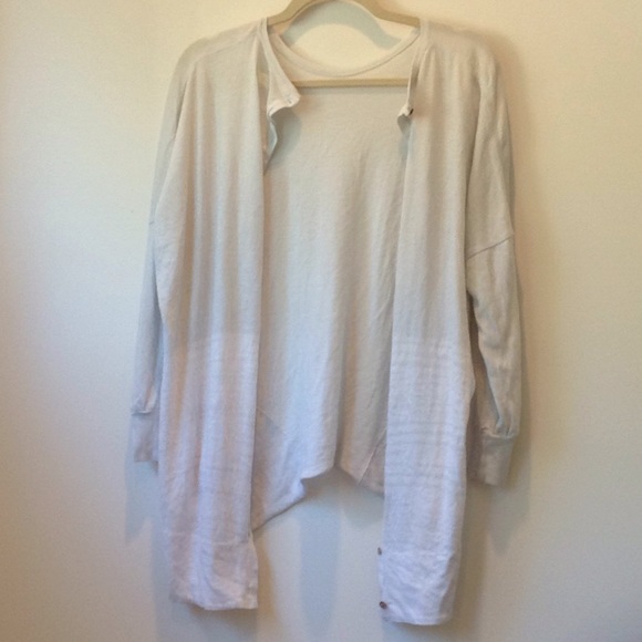 Cream button-down cardigan. - Picture 2 of 3
